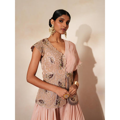 ISHA GUPTA TAYAL Pink Bindiya Sharara and Jacket Set