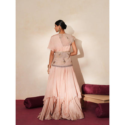 ISHA GUPTA TAYAL Pink Bindiya Sharara and Jacket Set