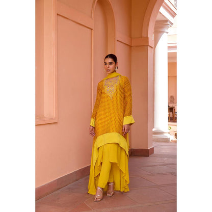 ISHA GUPTA TAYAL Yellow Gulbaag Kurta and Pant with Dupatta