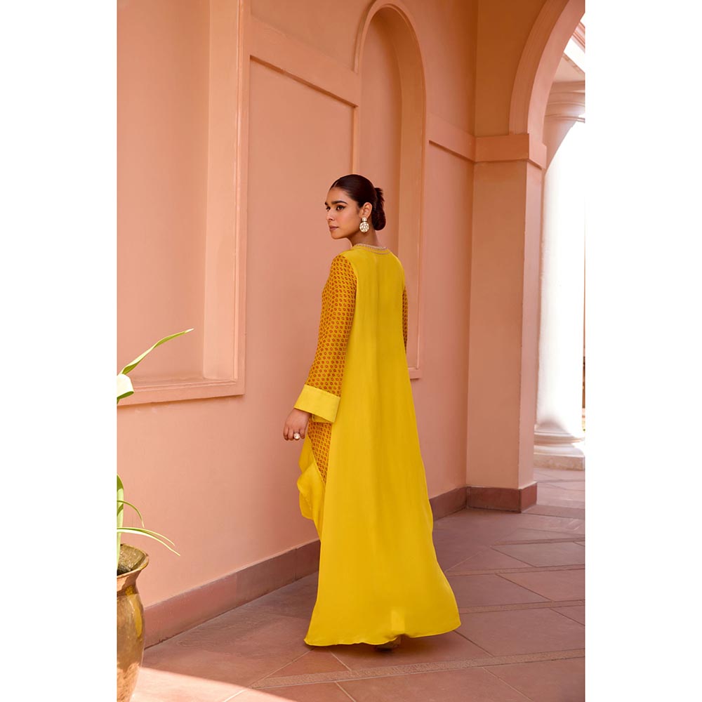 ISHA GUPTA TAYAL Yellow Gulbaag Kurta and Pant with Dupatta