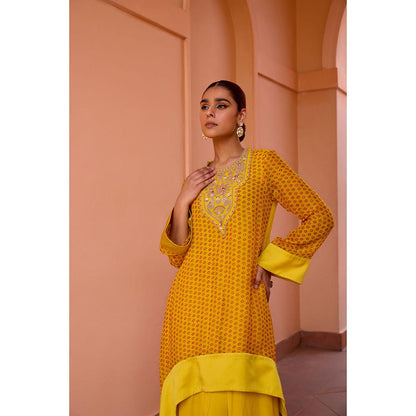 ISHA GUPTA TAYAL Yellow Gulbaag Kurta and Pant with Dupatta