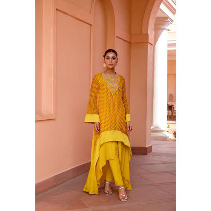 ISHA GUPTA TAYAL Yellow Gulbaag Kurta and Pant with Dupatta