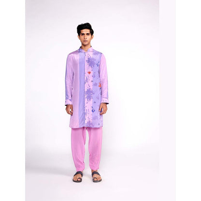 ISHA GUPTA TAYAL Purple Printed Kurta and Salwar Set