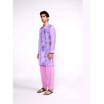ISHA GUPTA TAYAL Purple Printed Kurta and Salwar Set
