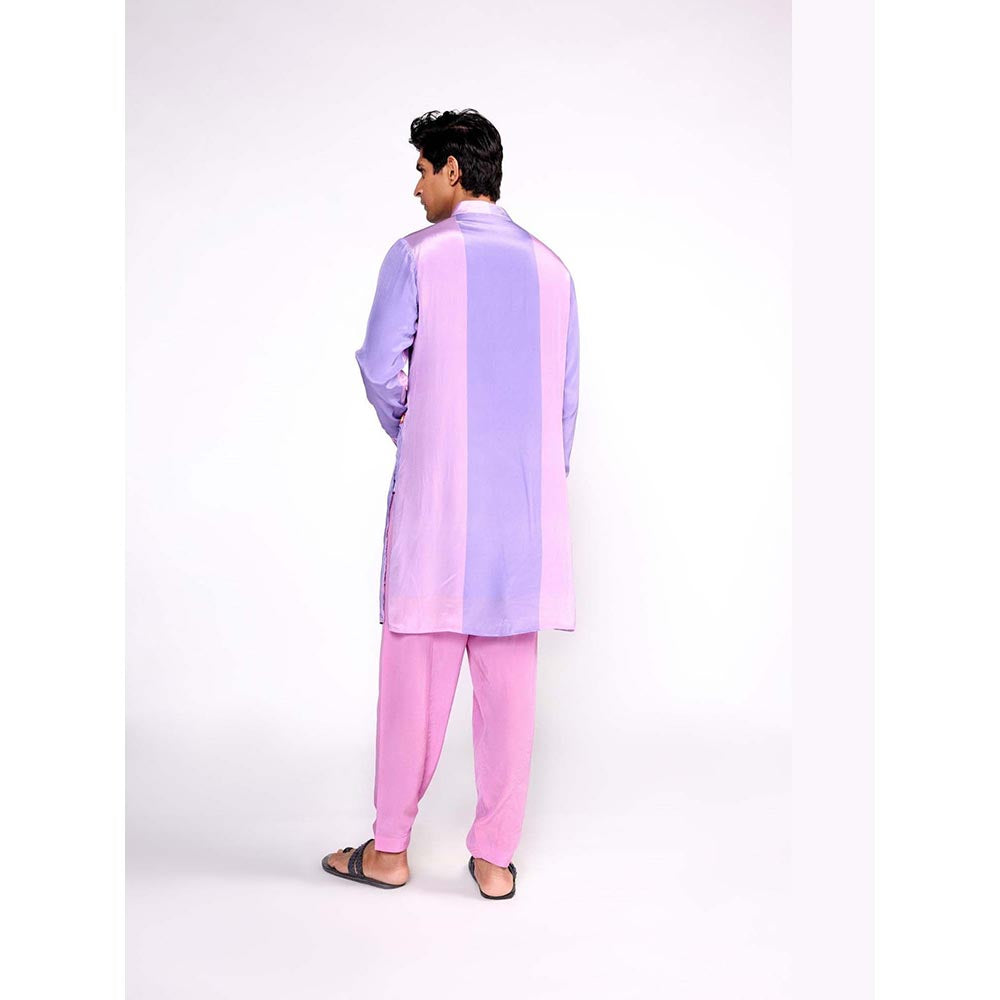 ISHA GUPTA TAYAL Purple Printed Kurta and Salwar Set
