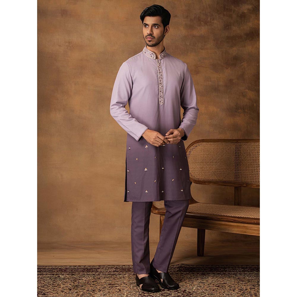 ISHA GUPTA TAYAL Lavender Ombre Kurta and Pant Set
