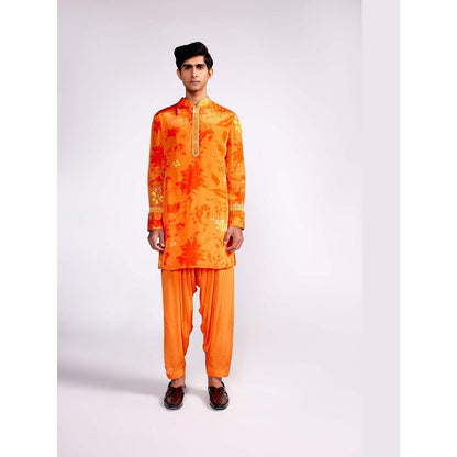 ISHA GUPTA TAYAL Orange Floral Printed Kurta
