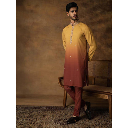 ISHA GUPTA TAYAL Yellow Ombre Kurta and Pant Set