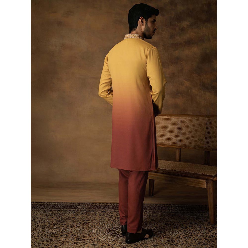 ISHA GUPTA TAYAL Yellow Ombre Kurta and Pant Set
