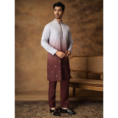 ISHA GUPTA TAYAL Grey Ombre Kurta and Pant Set