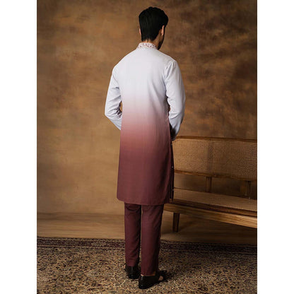 ISHA GUPTA TAYAL Grey Ombre Kurta and Pant Set