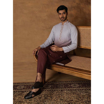 ISHA GUPTA TAYAL Grey Ombre Kurta and Pant Set