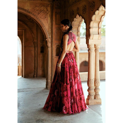 ISHA GUPTA TAYAL Pink Ziba Embroidered Gown
