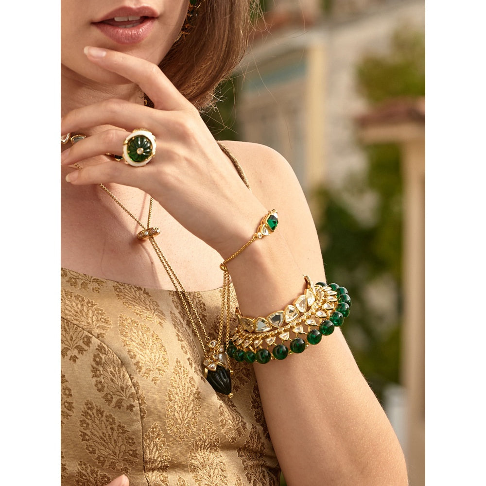 Ruhaniyat Green Hydro & Mirror Bracelet