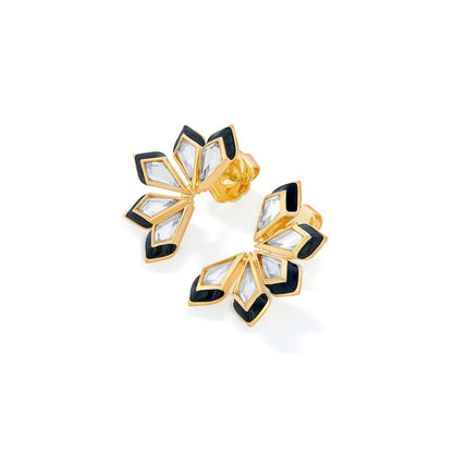 Amina Mirror Flower Earrings