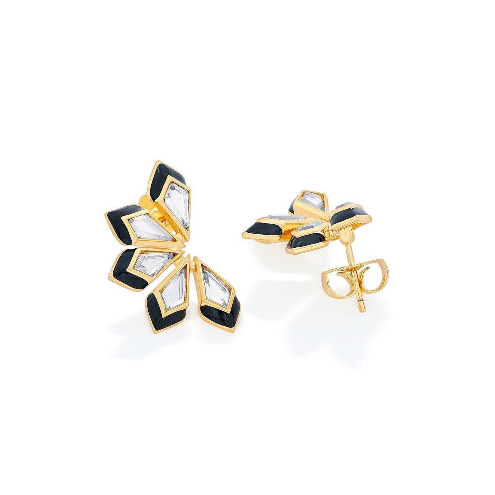 Amina Mirror Flower Earrings