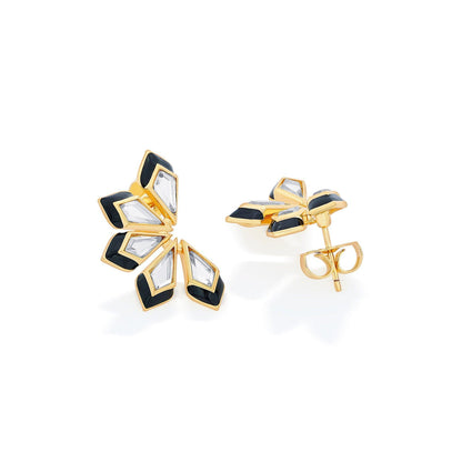 Amina Mirror Flower Earrings