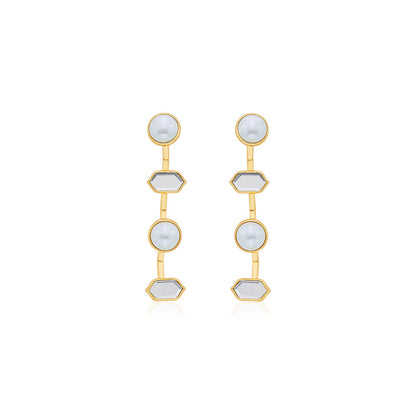 Isharya Amara Mirror Cupola Earrings in 18kt Gold Plated