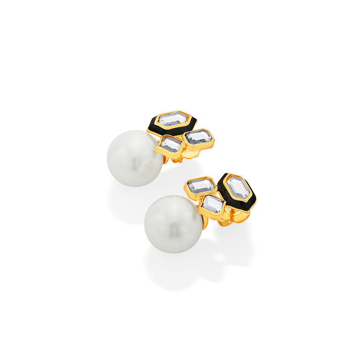 Isharya Amina Mismatched Stud Earrings in 18kt Gold Plated