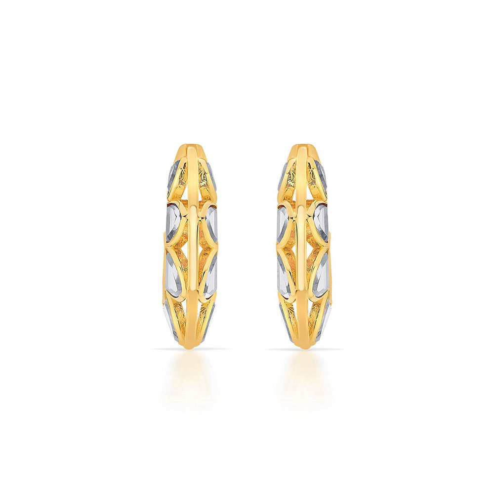 Isharya Amara Sculpted Flower Hoop Earrings in 18kt Gold Plated