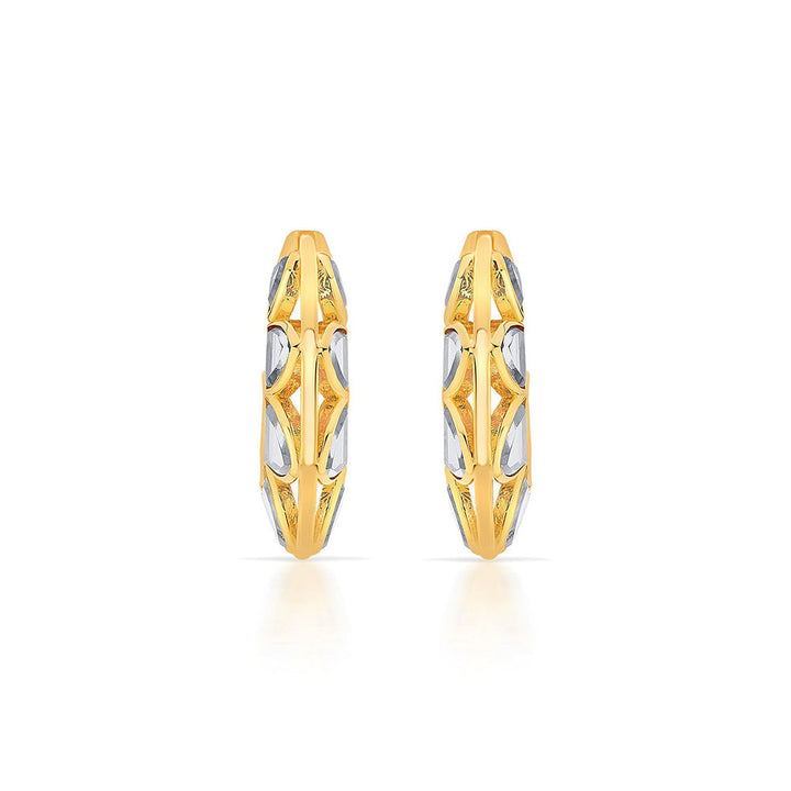 Isharya Amara Sculpted Flower Hoop Earrings in 18kt Gold Plated