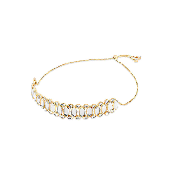 Isharya Amara Mirror Choker Necklace in 18kt Gold Plated