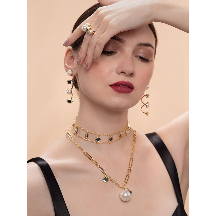 Isharya Amara CZ Choker Necklace in 18kt Gold Plated