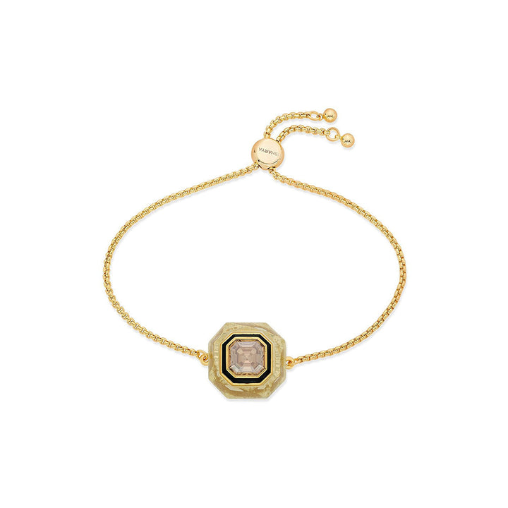 Isharya Bling Infinity Cut Crystal Bracelet In 18Kt Gold Plated