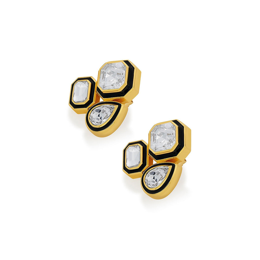 Isharya Bougie Trio Studs In 18Kt Gold Plated