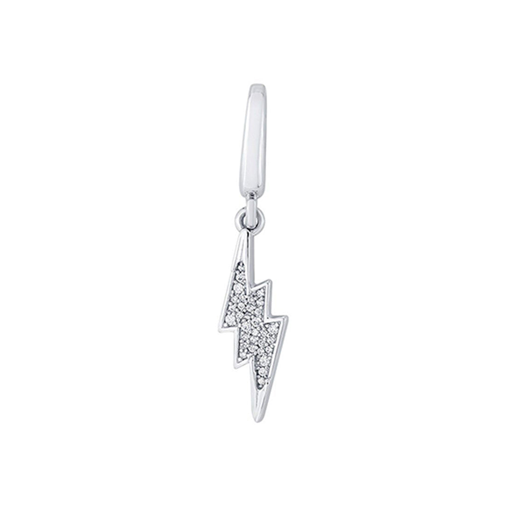 Isharya Bolt Charm Rhodium Plating