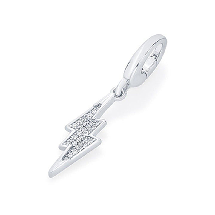 Isharya Bolt Charm Rhodium Plating