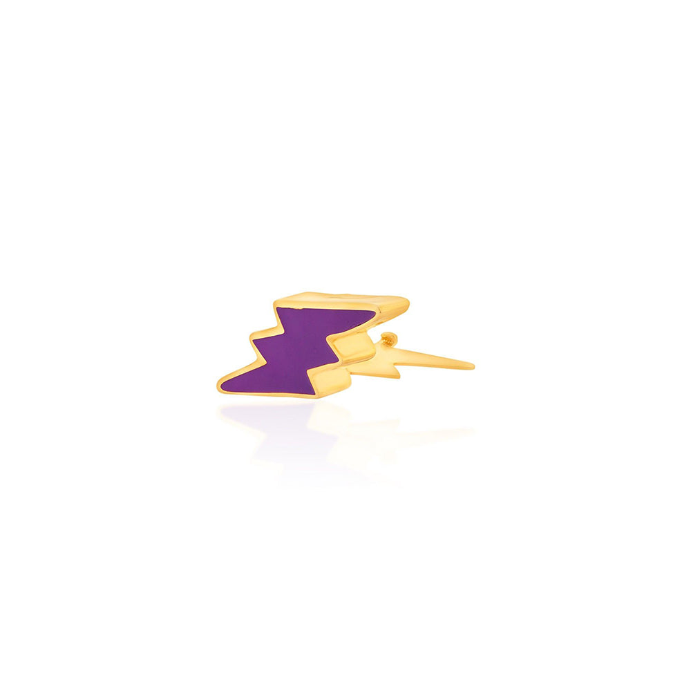 Isharya Bolt Purple Charm in 18kt Gold Plated