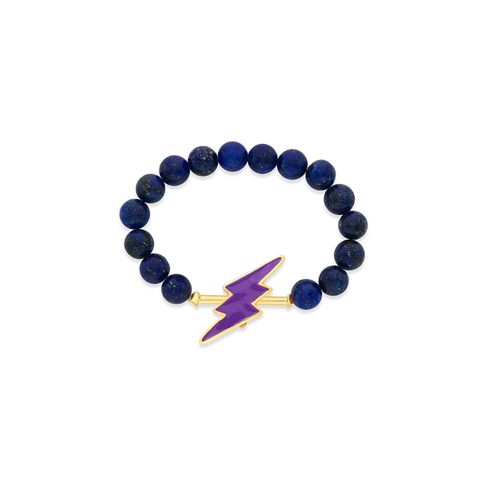 Isharya Bolt Purple Charm in 18kt Gold Plated