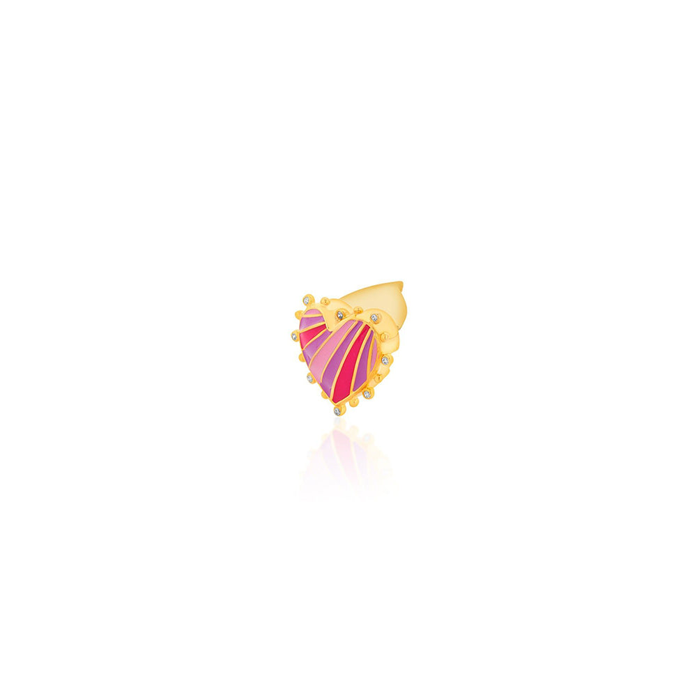 Isharya Heart Rani Pink Charm in 18kt Gold Plated