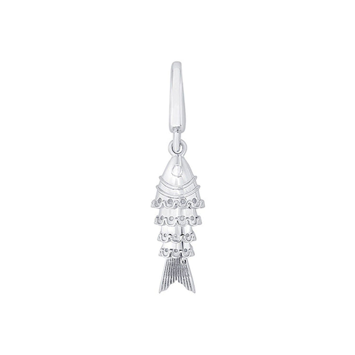 Isharya Fish Charm Rhodium Plating