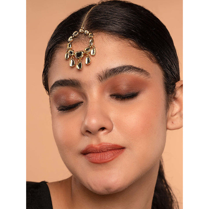 Isharya Nuit Moon Bali Maang Tikka In 18Kt Gold Plated