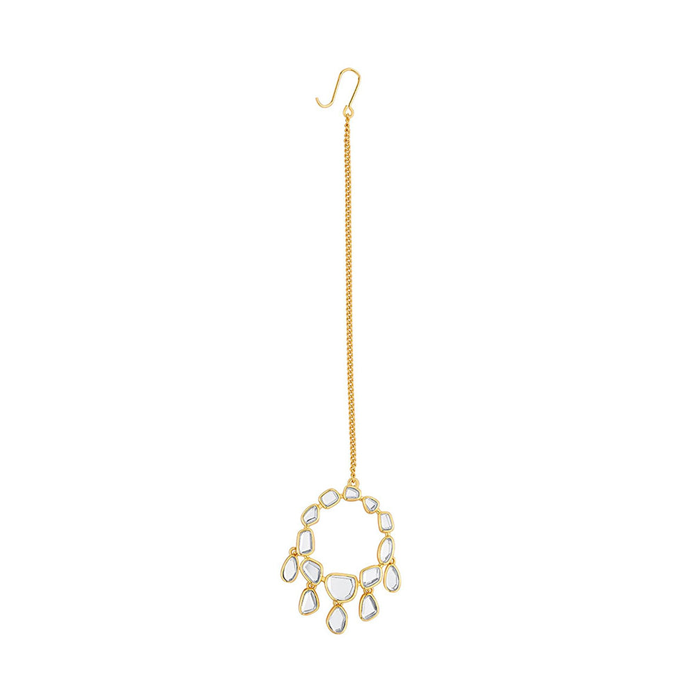 Isharya Nuit Moon Bali Maang Tikka In 18Kt Gold Plated