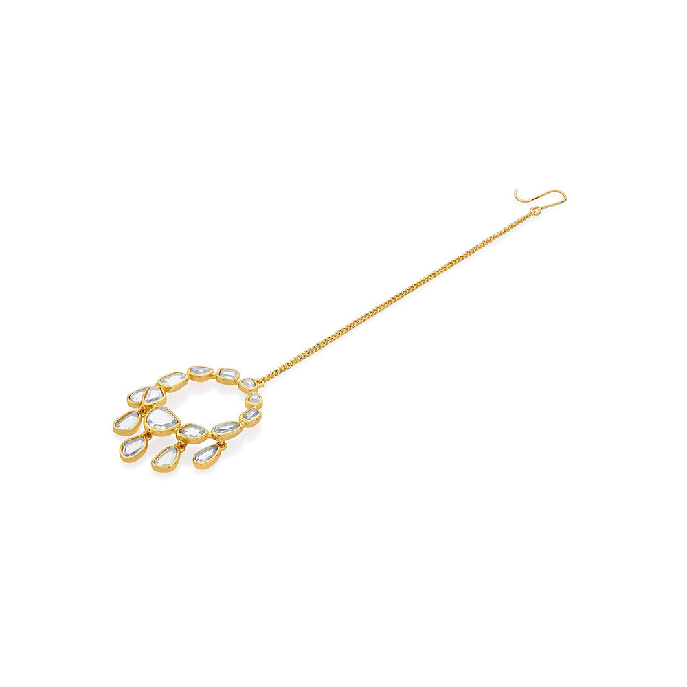 Isharya Nuit Moon Bali Maang Tikka In 18Kt Gold Plated