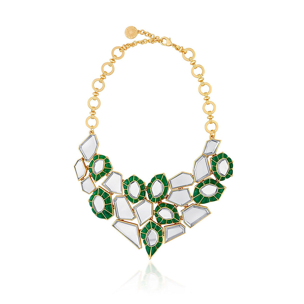 Isharya Fiesta Statement Necklace In 18Kt Gold Plated