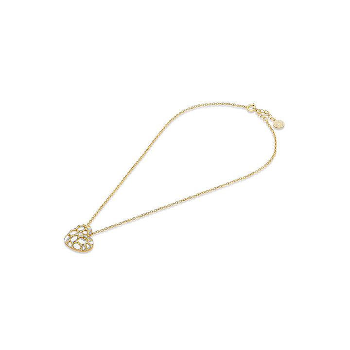 Isharya Desire Mirror Heart Necklace In 18Kt Gold Plated