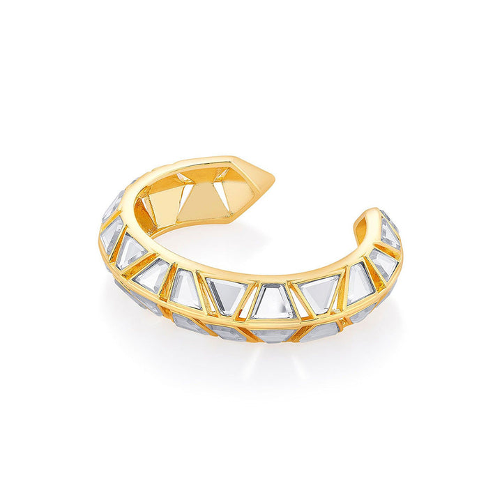 Isharya Glimmer Mirror Cuff In 18Kt Gold Plated