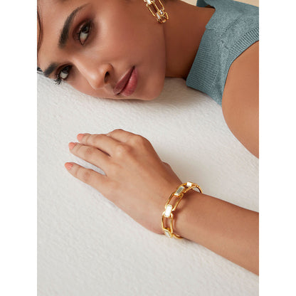 Isharya Connect Open Cuff In 18Kt Gold Plated