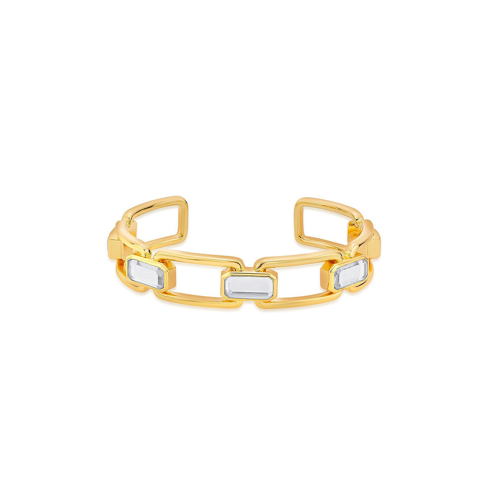 Isharya Connect Open Cuff In 18Kt Gold Plated