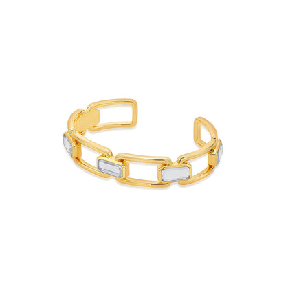 Isharya Connect Open Cuff In 18Kt Gold Plated