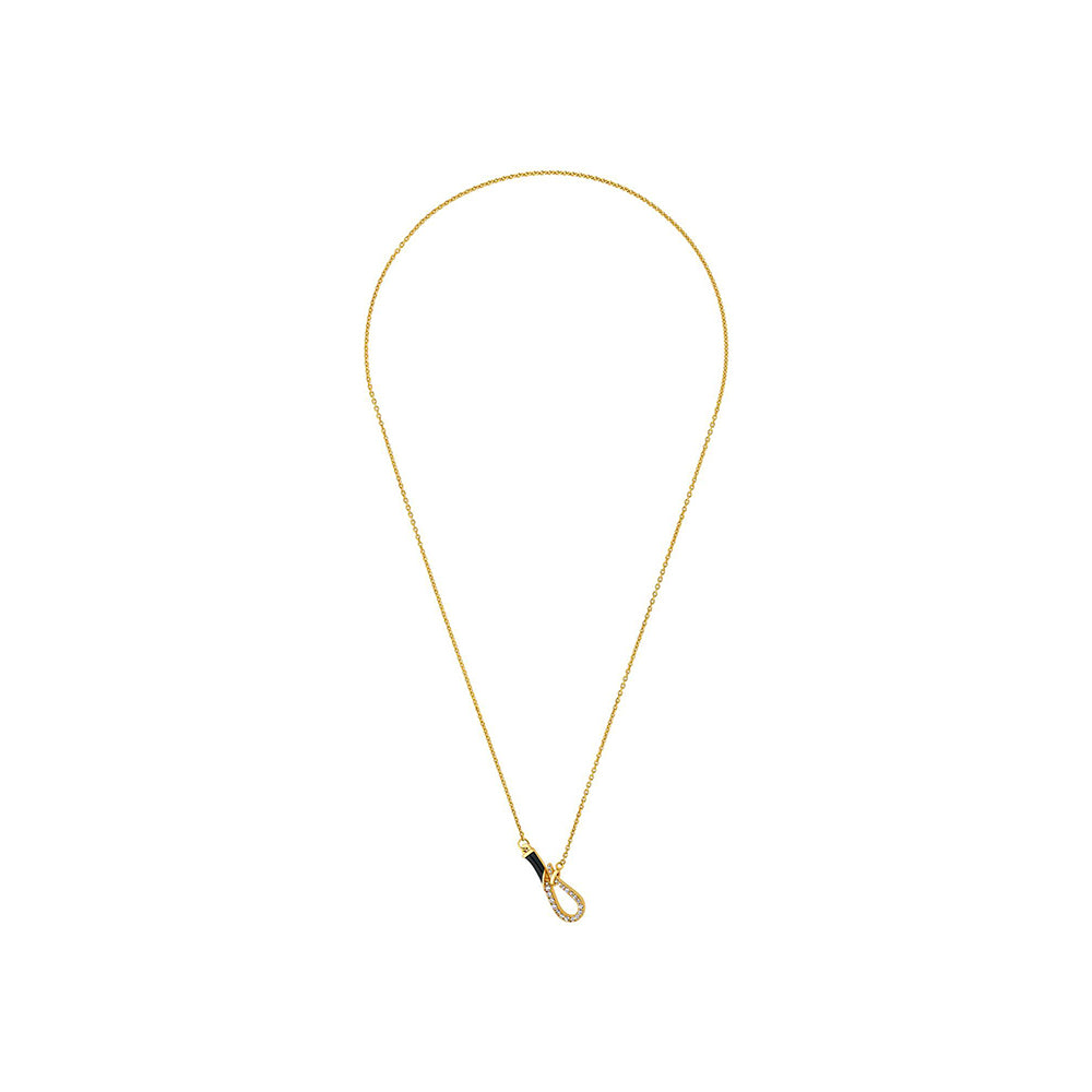 Isharya Gilded Hook Necklace In 18Kt Gold Plated