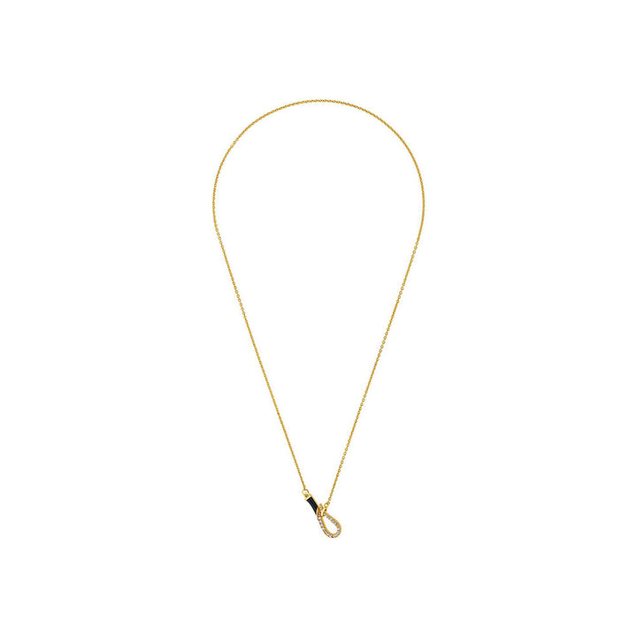 Isharya Gilded Hook Necklace In 18Kt Gold Plated