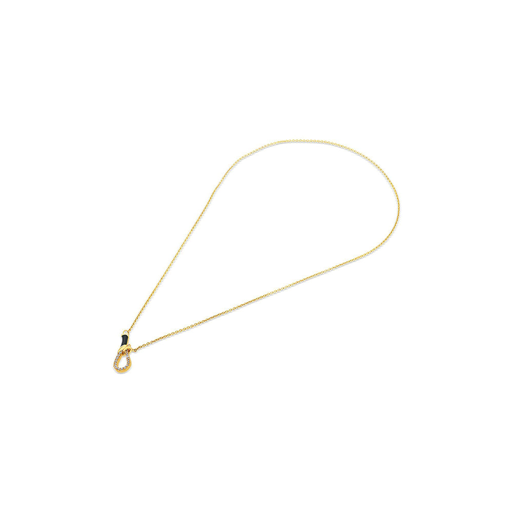 Isharya Gilded Hook Necklace In 18Kt Gold Plated