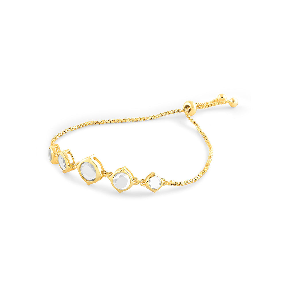 Isharya Essential Mirror Bracelet In 18Kt Gold Plated