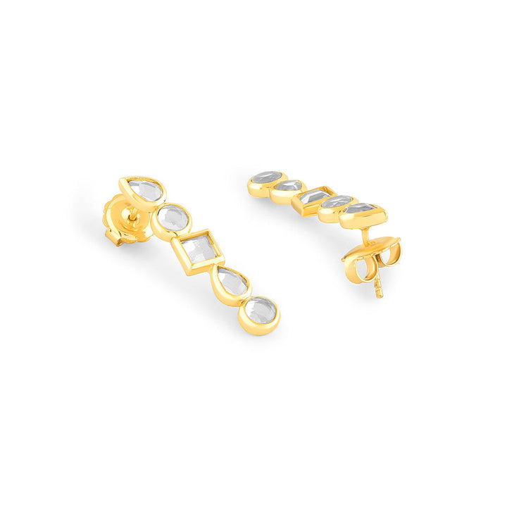 Isharya Lumen Mirror Line Earrings In 18Kt Gold Plated