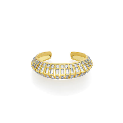 Isharya Disco Mirror Rib Wristwear In 18Kt Gold Plated